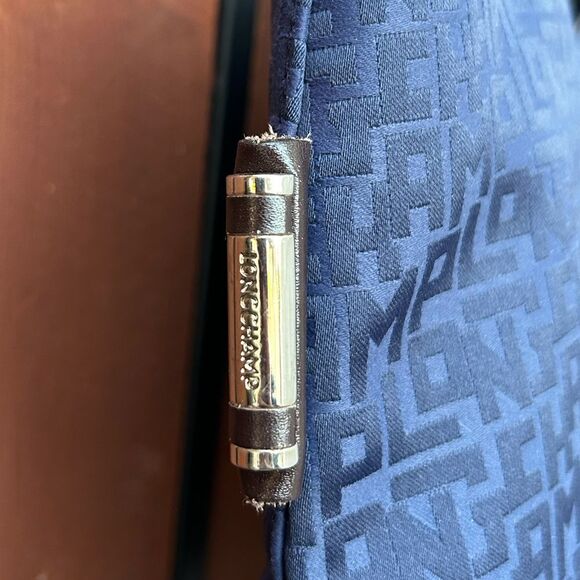 Longchamp nylon monogram shoulder tote navy blue - Picture 3 of 8